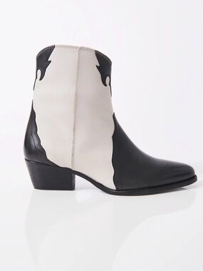 Free People New Frontier Western Boots Arctic Fox Leather Combo NEW NIB